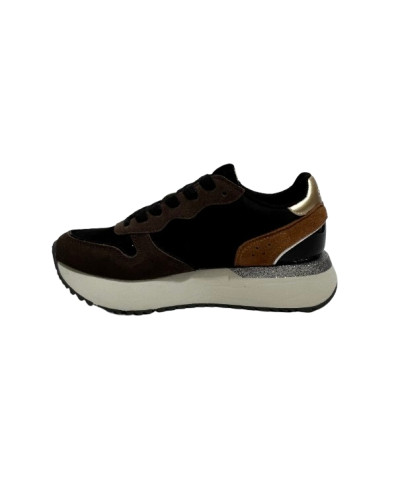 Sneaker Sun68 big Stargirl mix materials 11 nero D27SU04 Z46229