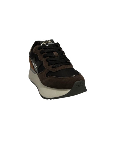 Sneaker Sun68 big Stargirl mix materials 11 nero D27SU04 Z46229