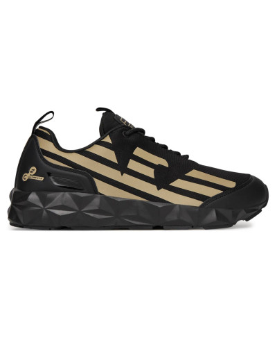 Sneaker EA7 Emporio Armani Ultimate C2 Kombat Core triple black/ light gold U27EA01 X8X217 XK433 R969