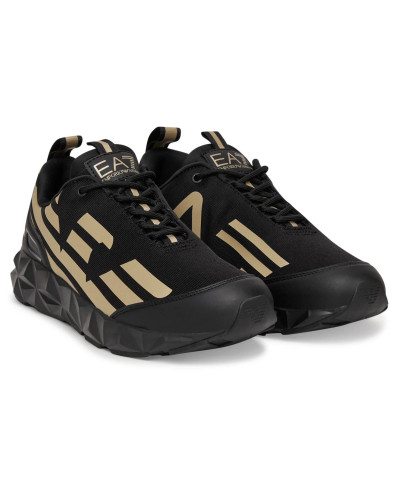 Sneaker EA7 Emporio Armani Ultimate C2 Kombat Core triple black/ light gold U27EA01 X8X217 XK433 R969
