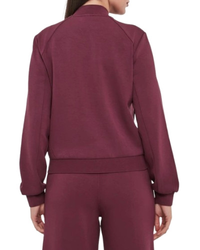 Felpa aperta donna Liu Jo con zip red aubergine E27LJ09 TF6287 J3958