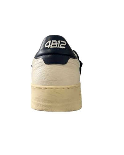 Scarpe uomo 4B12 sneakers bianco/ blu U27QB01 HYPER-U3013