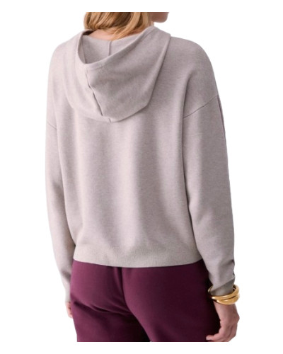 Felpa chiusa donna Liu Jo con cappuccio beige E27LJ17 TF6092 MS49I D3040