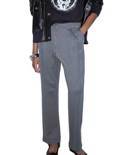 Pantalone donna Liu Jo in jersey lungo acciaio grigio E27LJ21 TF6220 J3970 02062