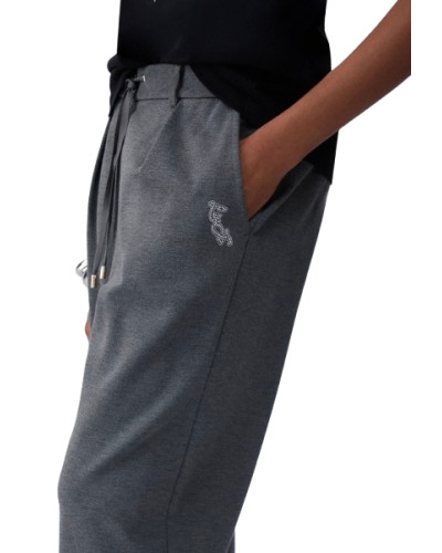Pantalone donna Liu Jo in jersey lungo acciaio grigio E27LJ21 TF6220 J3970 02062