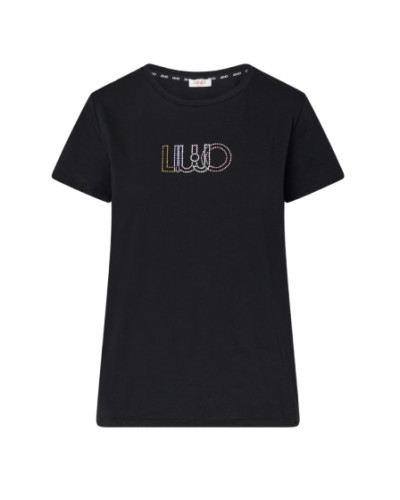 T-shirt donna Liu Jo nero E27LJ24 TF6251 JS923 W9415