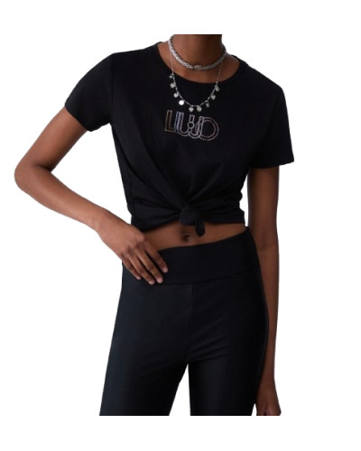 T-shirt donna Liu Jo nero E27LJ24 TF6251 JS923 W9415