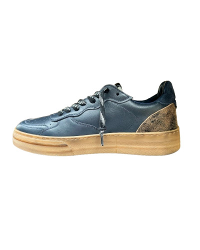 Scarpe uomo 4B12 sneaker blu/ brown U27QB04 HYPER-U3023