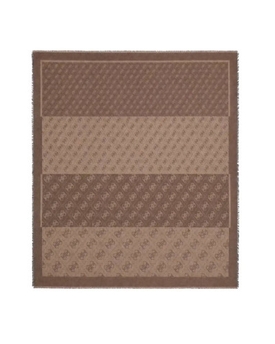 Foulard donna Guess Lindsey jacquard marrone multilogo C27GU09 AW5526VIS03