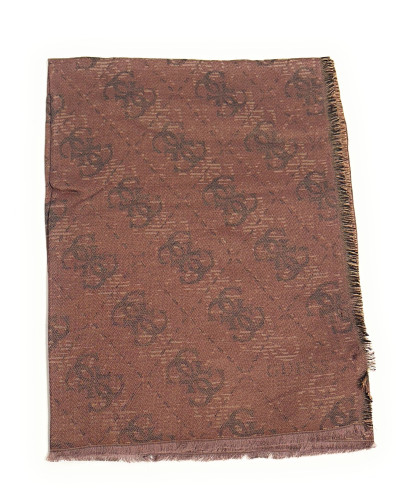 Foulard unisex Guess Boston jacquard marrone multilogo C27GU07 AM9618MOD03