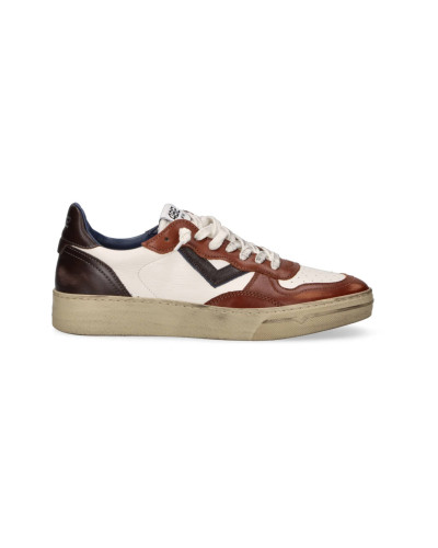 Scarpe uomo 4B12 sneakers white/ brown U27QB07 HYPER-U3016