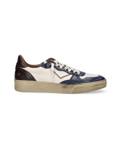 Scarpe uomo 4B12 sneaker blue/ brown U27QB08 HYPER-U3015