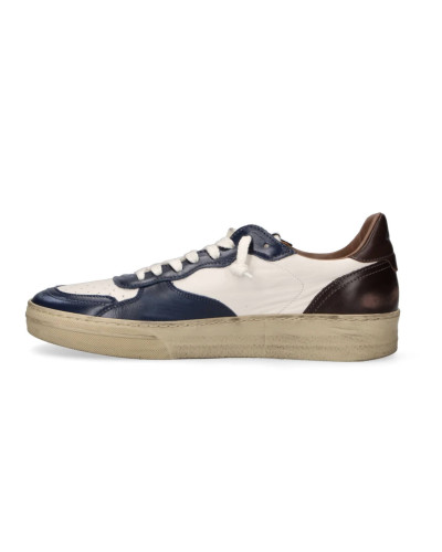 Scarpe uomo 4B12 sneaker blue/ brown U27QB08 HYPER-U3015