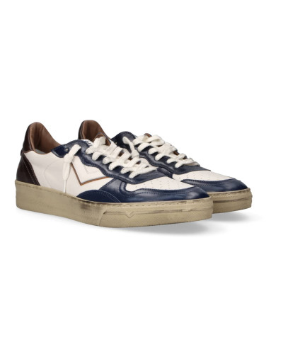 Scarpe uomo 4B12 sneaker blue/ brown U27QB08 HYPER-U3015