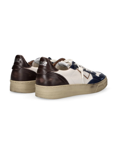 Scarpe uomo 4B12 sneaker blue/ brown U27QB08 HYPER-U3015