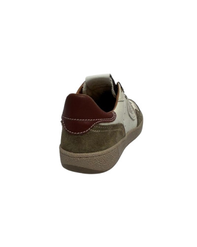 Scarpe uomo Blauer sneaker in pelle bianco/verde militare/rosso U27BU01 F6MURRAY22/CRK