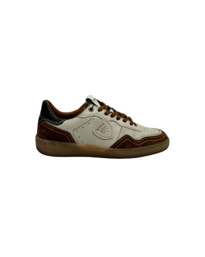 Scarpe uomo Blauer sneaker in pelle bianco/verde/marrone U27BU02 F6MURRAY22/CRK