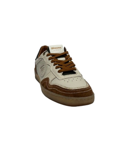 Scarpe uomo Blauer sneaker in pelle bianco/verde/marrone U27BU02 F6MURRAY22/CRK