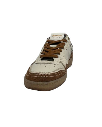 Scarpe uomo Blauer sneaker in pelle bianco/verde/marrone U27BU02 F6MURRAY22/CRK