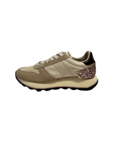 Scarpe donna Blauer sneaker pelle/tessuto/ecopelle cream/pink D27BU04 F6MILLS01/GLI