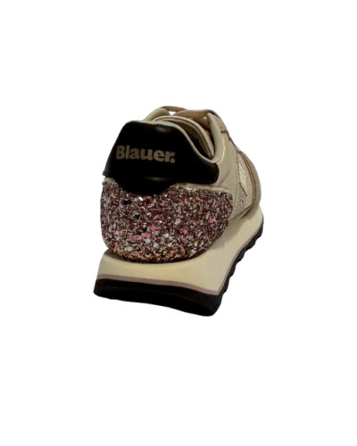Scarpe donna Blauer sneaker pelle/tessuto/ecopelle cream/pink D27BU04 F6MILLS01/GLI