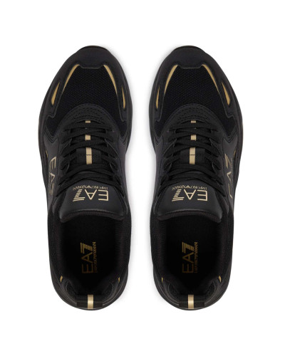 Sneaker EA7 Emporio Armani triple black/gold U27EA06 7X000308 AF18447 MZ177