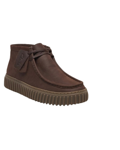 Polacchino uomo Clarks Torhill Hi dark brown leather U27CL02 26327242