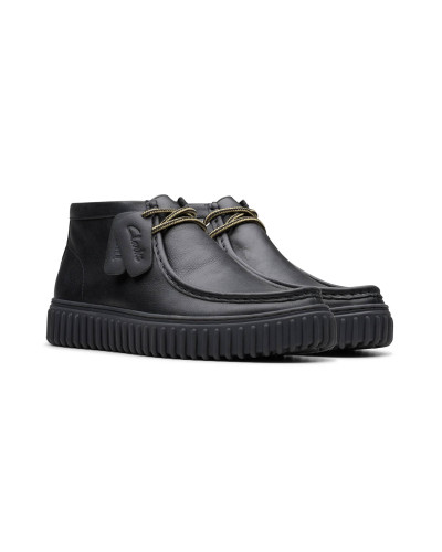 Polacchino uomo Clarks Torhill Hi black leather U27CL04 26178264