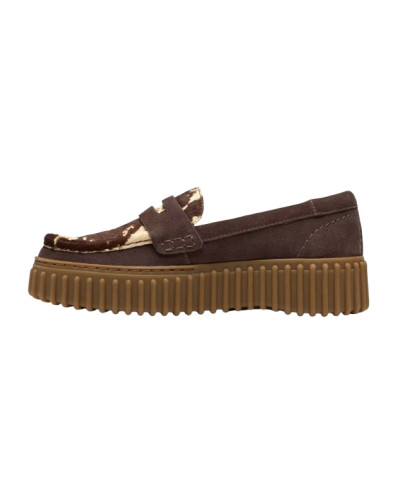 Mocassino donna Clarks Torhill Penny brown cow print D27CL01 26329492