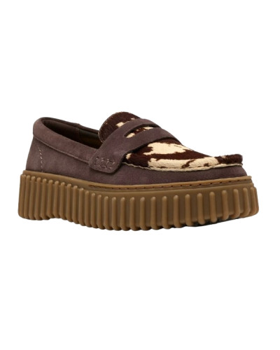 Mocassino donna Clarks Torhill Penny brown cow print D27CL01 26329492