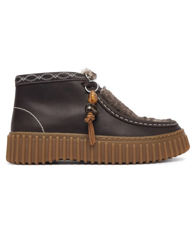 Polacchino donna Clarks Torhill Penny Moss dark brown interest D27CL02 26327772