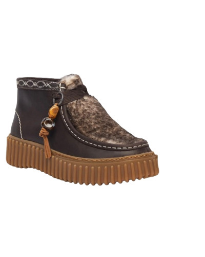 Polacchino donna Clarks Torhill Penny Moss dark brown interest D27CL02 26327772