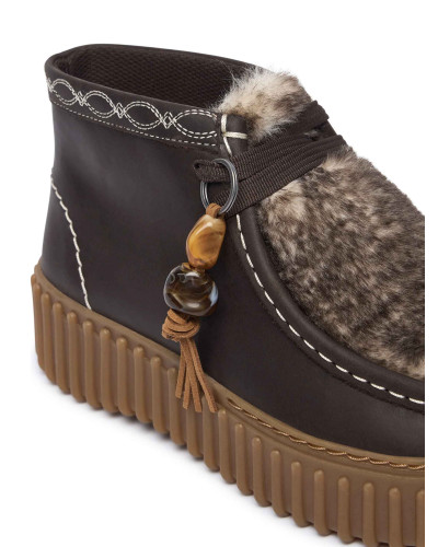 Polacchino donna Clarks Torhill Penny Moss dark brown interest D27CL02 26327772