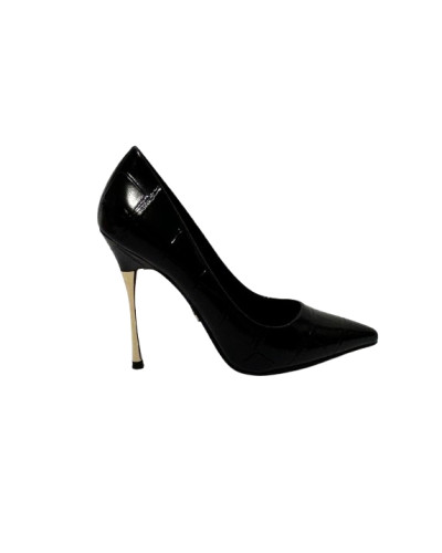 Scarpe donna décolleté Gold&gold tc 100 ecopelle cocco nero D27GG07 GD846-2