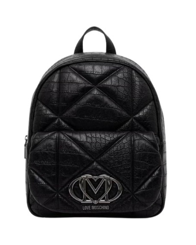 Borsa donna Love Moschino zaino stampa croco embossed nero B27MO34 JC4037PP1PLF1000
