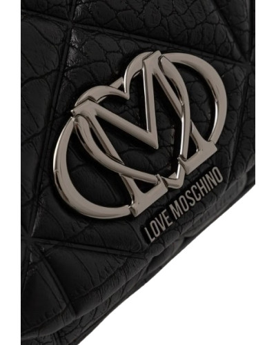 Borsa donna Love Moschino zaino stampa croco embossed nero B27MO34 JC4037PP1PLF1000