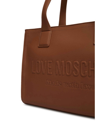 Borsa Love Moschino shopper in ecopelle marrone cuoio B27MO48 JC4045PP1PLE0200