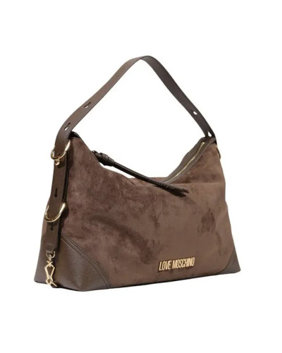 Borsa donna a mano/ spalla Love Moschino velour marrone B27MO53 JC4090PP1PLD130A