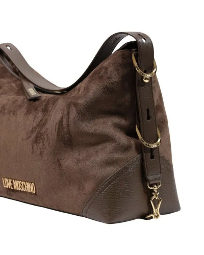 Borsa donna a mano/ spalla Love Moschino velour marrone B27MO53 JC4090PP1PLD130A