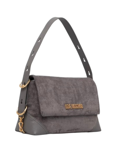 Borsa donna a mano/ spalla Love Moschino velour grigio B27MO58 JC4092PP1PLD101A