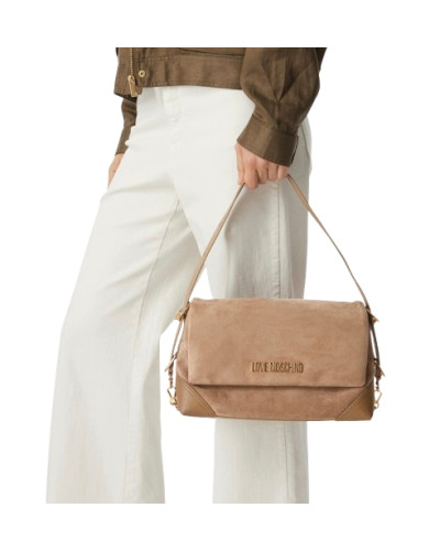 Borsa donna a mano/ spalla Love Moschino velour sabbia B27MO57 JC4092PP1PLD110A