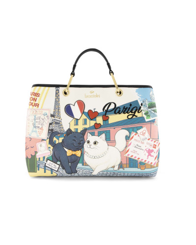 Borsa a mano/tracolla Braccialini Cartoline Parigi multicolore B27BR13 B19162