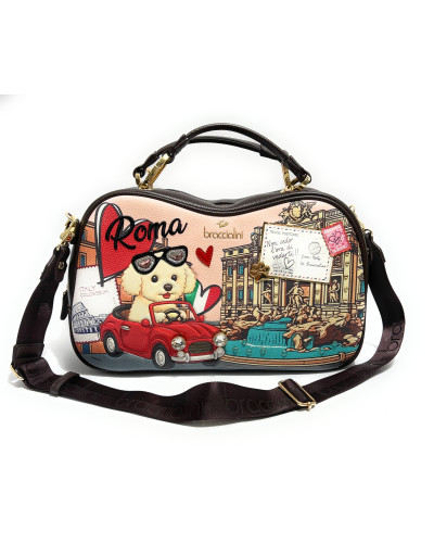 Borsa a mano/tracolla Braccialini Cartoline Roma multicolore B27BR16 B19163