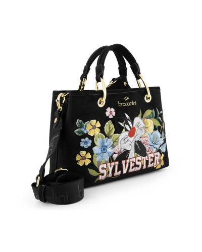Borsa a mano/tracolla donna Braccialini Beth LT Bloom nero B27BR18 LT320