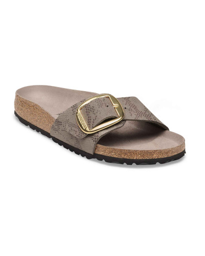 Sandalo donna Birkenstock Madrid Big Buckle animalier gray buckle D27BI03 1032935