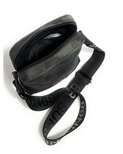 Borsa uomo crossbody everyday in nylon Sun 68 militare scuro B27SU05 Y46119