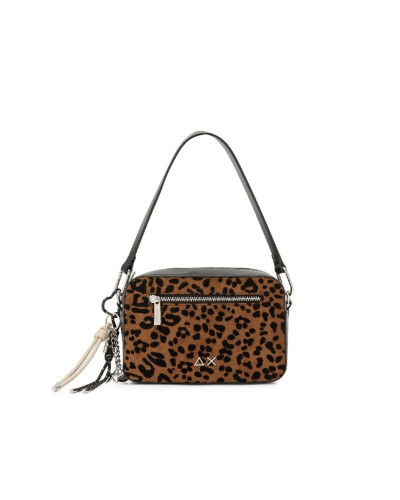 Borsa donna a mano/ tracolla Sun 68 camera bag animalier cacao/nero B27SU12 Y46239