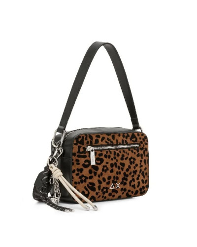 Borsa donna a mano/ tracolla Sun 68 camera bag animalier cacao/nero B27SU12 Y46239