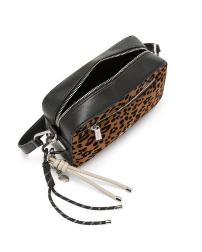 Borsa donna a mano/ tracolla Sun 68 camera bag animalier cacao/nero B27SU12 Y46239
