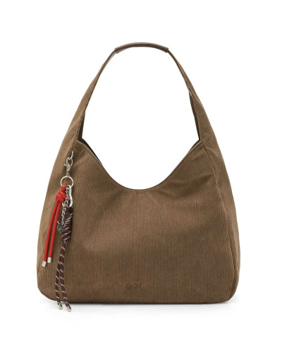 Borsa donna Sun 68 Hobo bag corduroy beige scuro B27SU20 Y46219